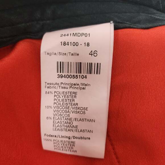 MSGM milano red flared pants Sz 12 zip up pockets A16C - Picture 7 of 7